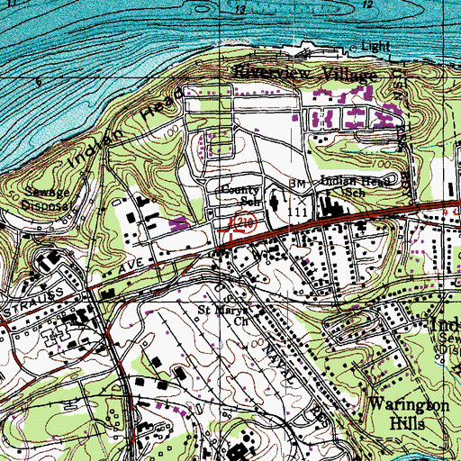 Topographic Map of Indian Head Post Office, MD