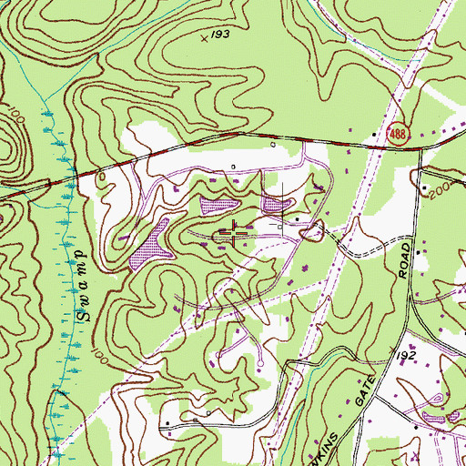 Topographic Map of Kerrick Manor, MD