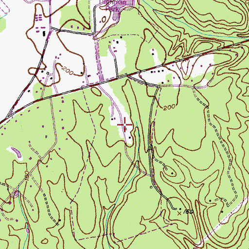 Topographic Map of Kings Grant, MD