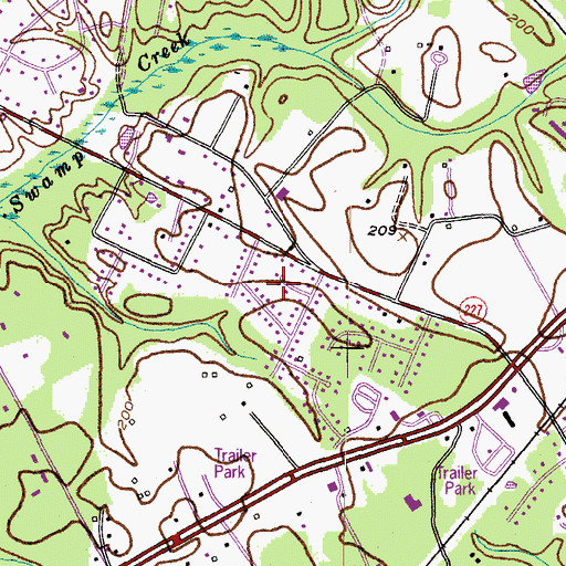 Topographic Map of Kings Manor South, MD