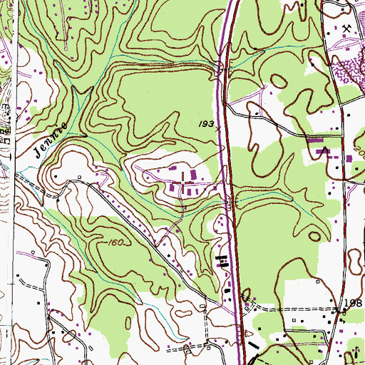 Topographic Map of La Plata North Industrial Park, MD