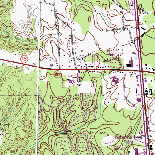 Topographic Map of La Plata Park, MD