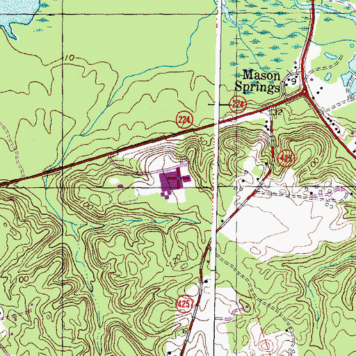 Topographic Map of Henry E Lackey High School, MD