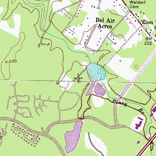 Topographic Map of Lakeside Mews, MD