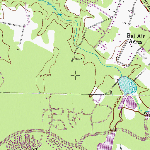Topographic Map of Lancaster, MD