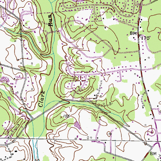 Topographic Map of Mariellen Park, MD