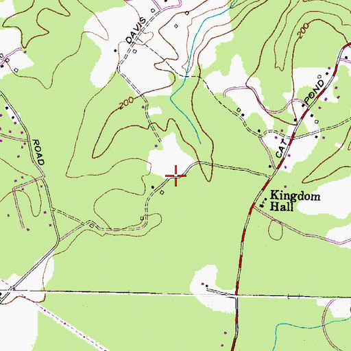 Topographic Map of Mill Hill Estates, MD