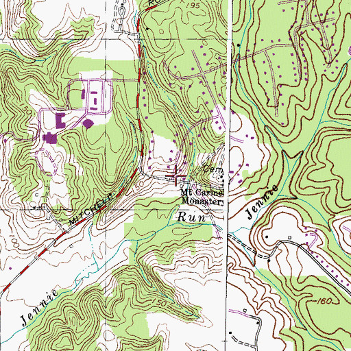 Topographic Map of Mount Carmel, MD