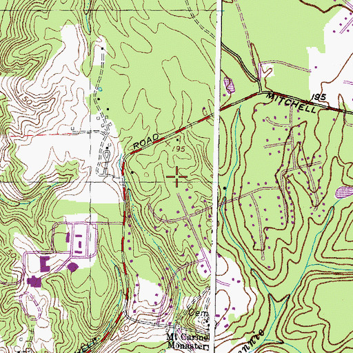 Topographic Map of Mount Carmel Estates, MD