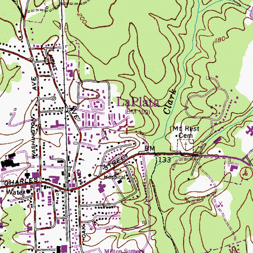 Topographic Map of Old Colony, MD