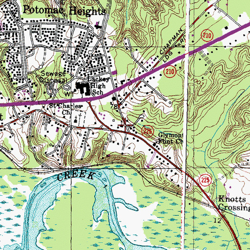 Topographic Map of Our Savior Lutheran Church, MD