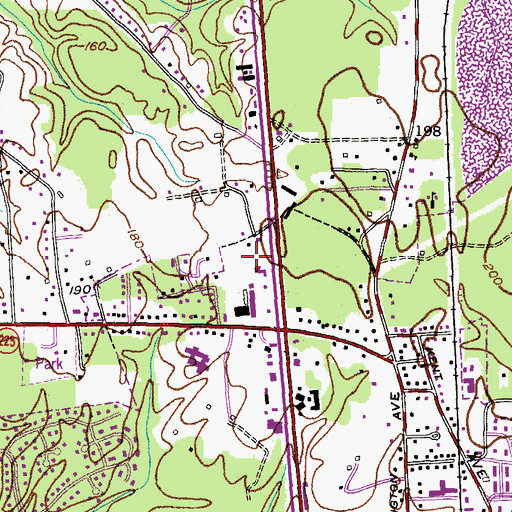 Topographic Map of Potomac Square Shopping Center, MD
