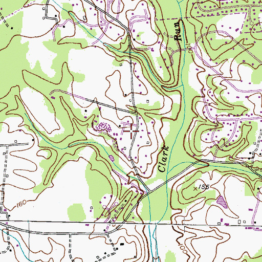 Topographic Map of Radcliffe Estates, MD