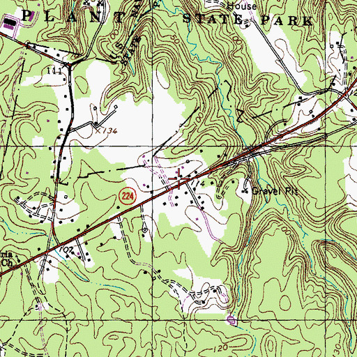 Topographic Map of Rison Post Office, MD