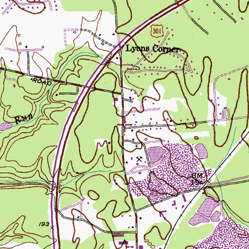 Topographic Map of Rosewick, MD