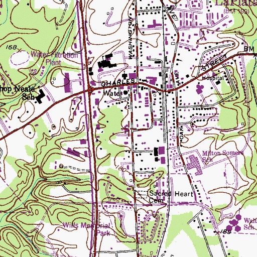 Topographic Map of Sacred Heart Catholic Church, MD