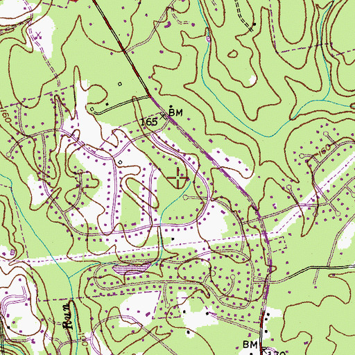 Topographic Map of Silver Linden Park, MD