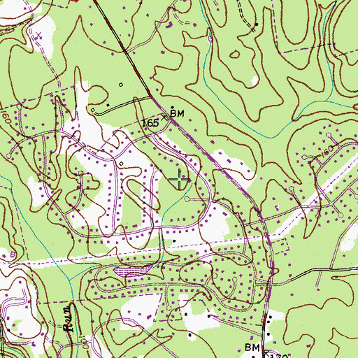 Topographic Map of Silver Linden Park, MD
