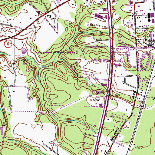Topographic Map of Southern Maryland Trade Center, MD