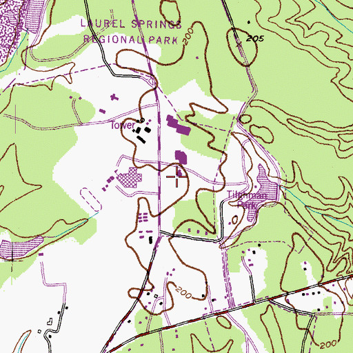 Topographic Map of Spring Dell Center, MD