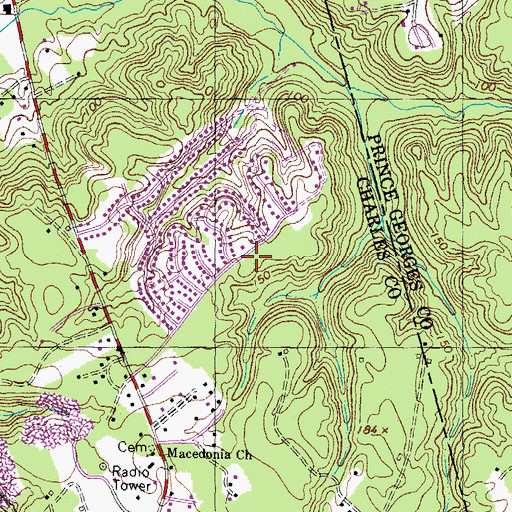 Topographic Map of Strawberry Hills Elementary School, MD