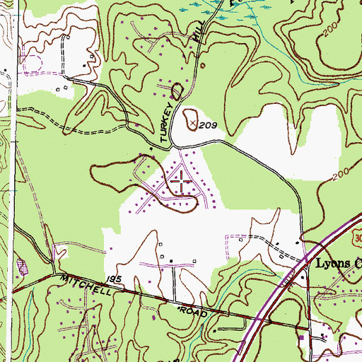 Topographic Map of Turkey Hill, MD