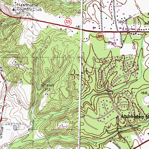 Topographic Map of Valley View, MD