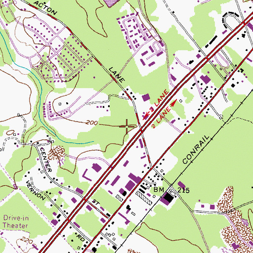 Topographic Map of Waldorf Business Park, MD