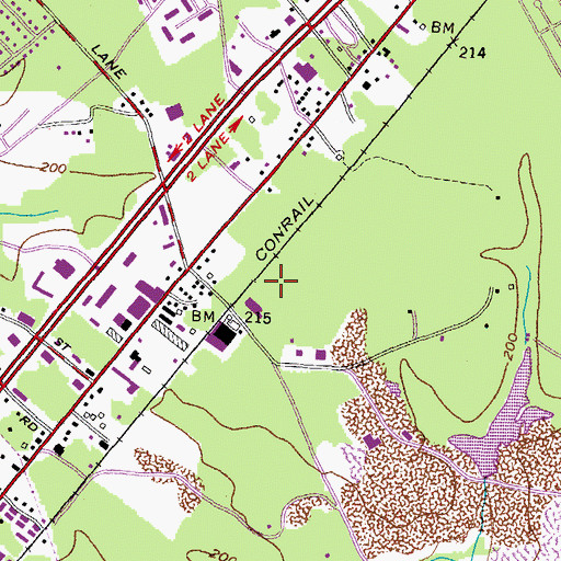 Topographic Map of Waldorf North Industrial Park, MD