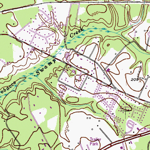 Topographic Map of West White Plains, MD