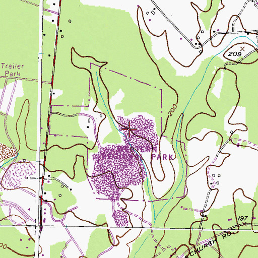 Topographic Map of Western Regional Park, MD