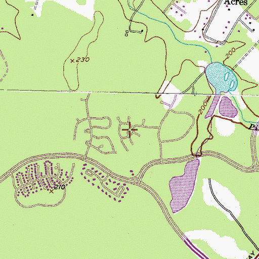 Topographic Map of Westlake Village, MD