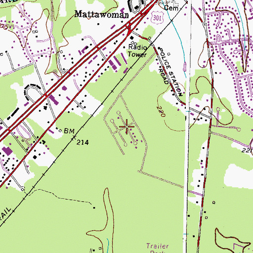 Topographic Map of White Oak Village, MD