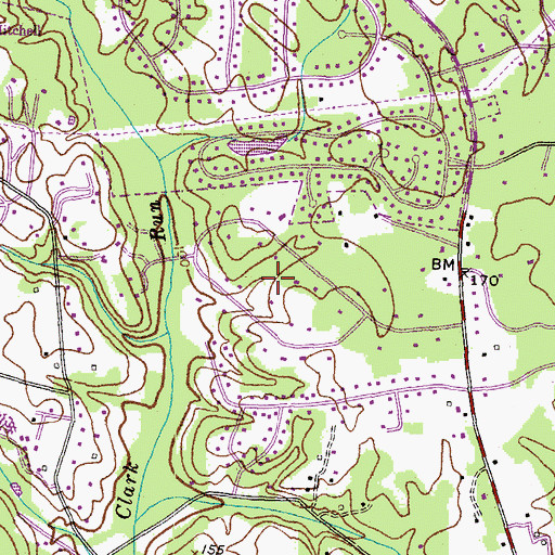 Topographic Map of Wood Haven Park, MD