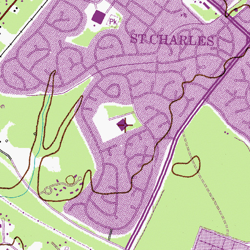 Topographic Map of Doctor Gustavus Brown Elementary School, MD