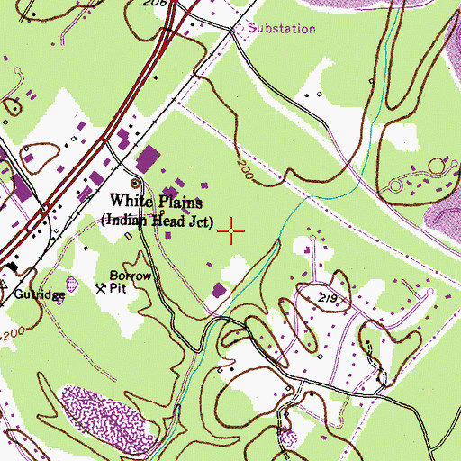 Topographic Map of Middle Business Park, MD