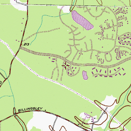 Topographic Map of Oakwood, MD