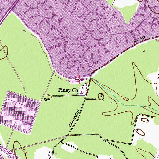 Topographic Map of Saint Pauls Lake, MD