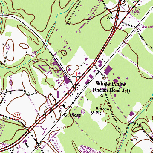 Topographic Map of Tower Plaza Shopping Center, MD