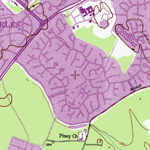 Topographic Map of Bannister, MD