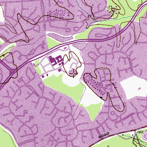 Topographic Map of Benjamin Stoddert Middle School, MD
