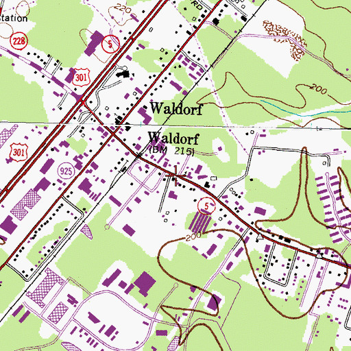 Topographic Map of Calvary United Methodist Church, MD