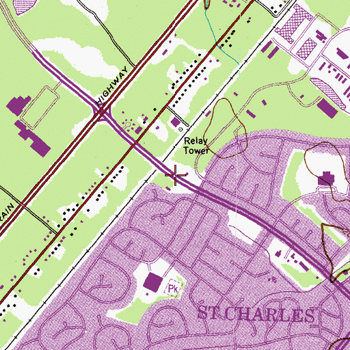 Topographic Map of First Baptist Church, MD