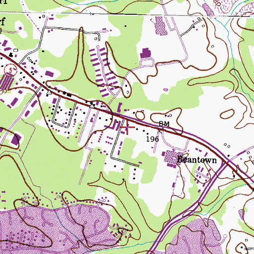 Topographic Map of Heritage Center Shopping Center, MD