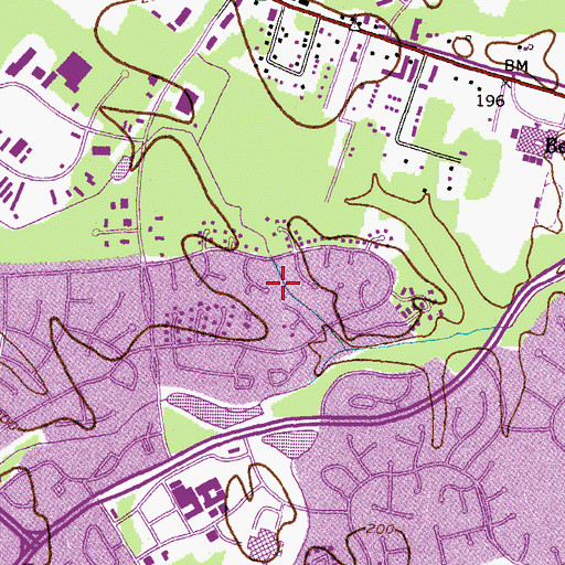 Topographic Map of Huntington, MD