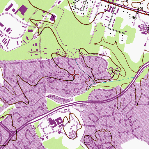 Topographic Map of Huntington Neighborhood Center, MD