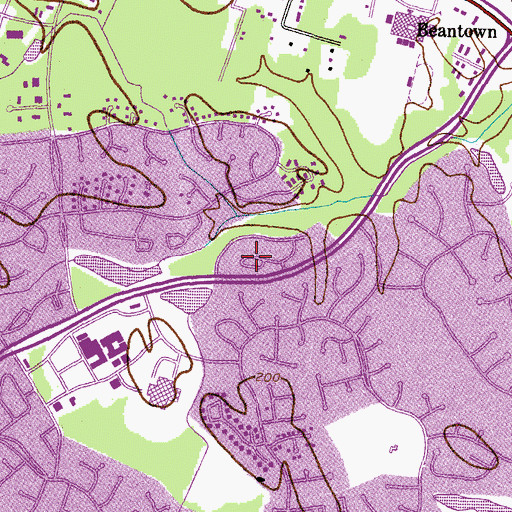Topographic Map of Huntington Townhouses, MD