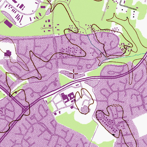 Topographic Map of Post Office Lake, MD