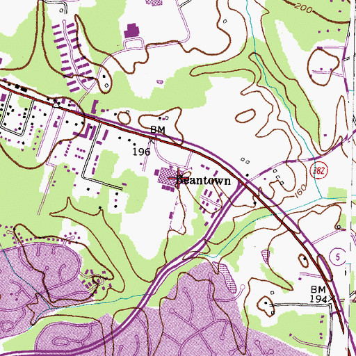Topographic Map of Thomas Stone High School, MD