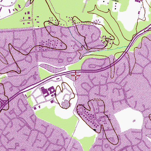Topographic Map of Wakefield Lake, MD